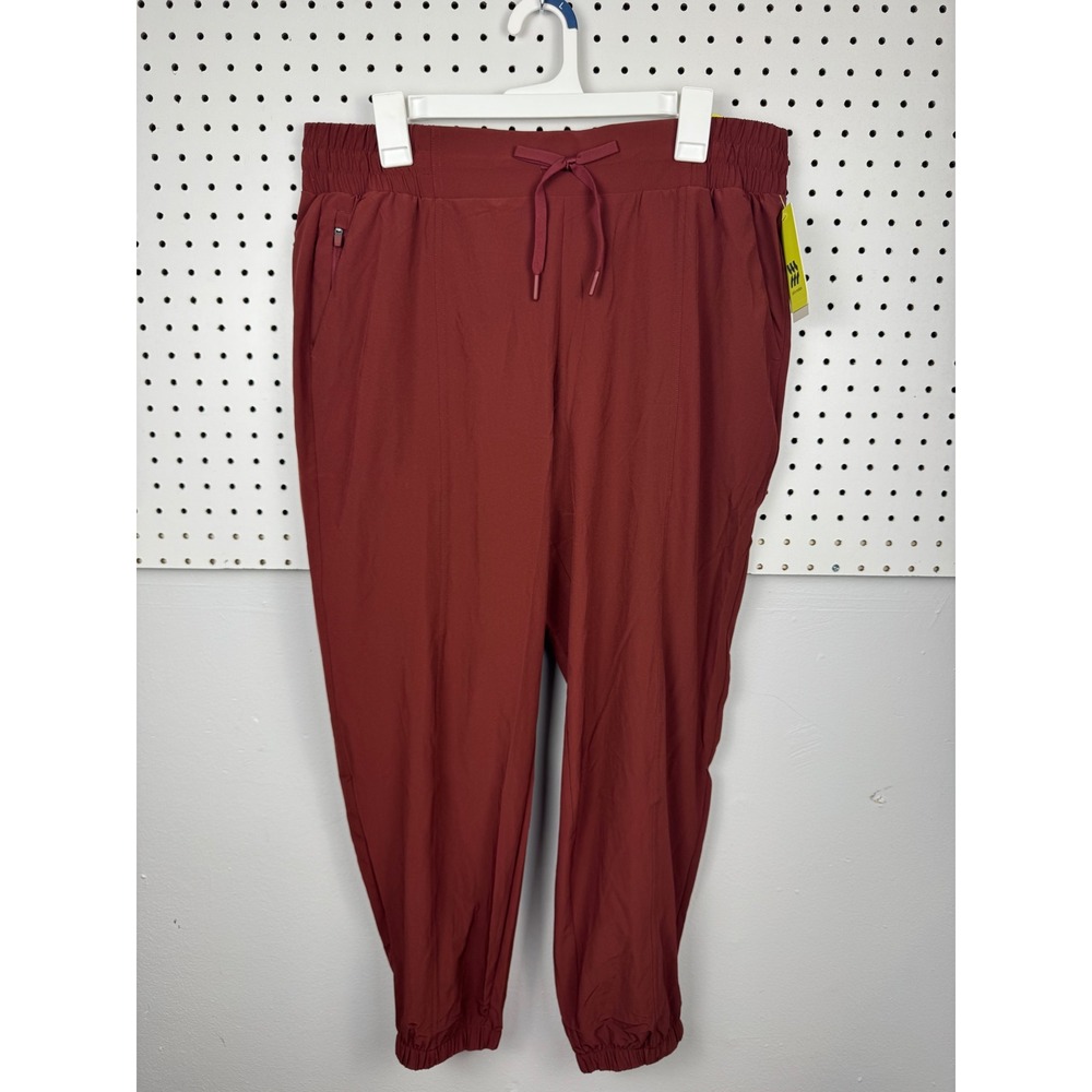 All in Motion Active Light Mid-Rise gorpcore Joggers Maroon Size L Ankle Length